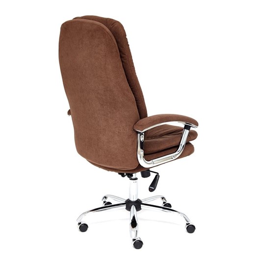 Компьютерное кресло SOFTY LUX флок, коричневый, арт.13595 в Вологде - изображение 3