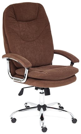 Компьютерное кресло SOFTY LUX флок, коричневый, арт.13595 в Вологде - изображение