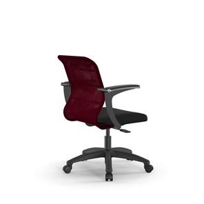 Кресло офисное SU-M-4/подл.160/осн.005 бордовый/черный в Вологде - предосмотр 1