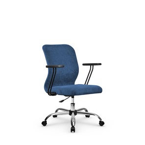 Кресло компьютерное SU-Mr-4/подл.109/осн.006 светло-синий в Вологде