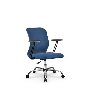 Кресло компьютерное SU-Mr-4/подл.110/осн.006 светло-синий в Вологде