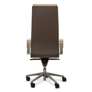 Офисное кресло Торино эко, иск.кожа Santorini/натуральная кожа / коричневая / бежевая Savanna в Вологде - предосмотр 5