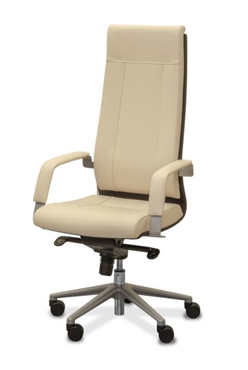 Кресло офисное Торино New W, натуральная кожа / бежевая Savanna/ дерево венге в Вологде - изображение 2