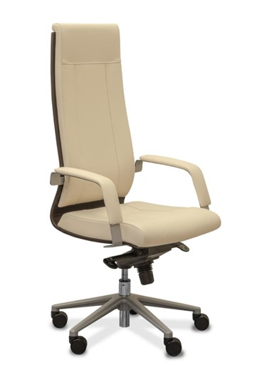 Кресло офисное Торино New W, натуральная кожа / бежевая Savanna/ дерево венге в Вологде - изображение 9