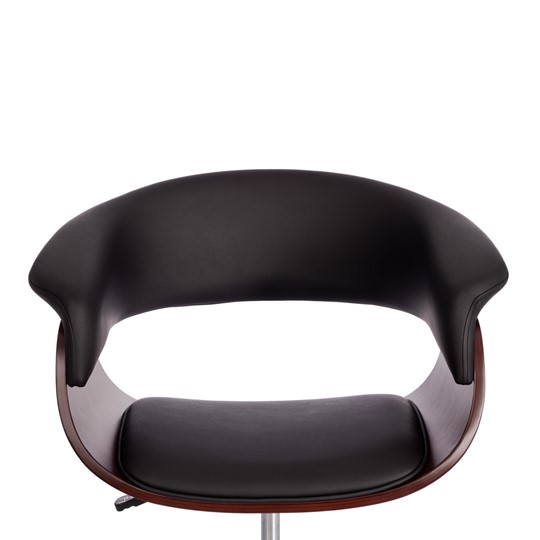 Кресло компьютерное VIMTA орех, кож/зам черный, арт.13663 в Вологде - изображение 5