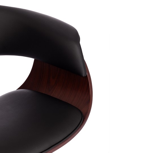 Кресло компьютерное VIMTA орех, кож/зам черный, арт.13663 в Вологде - изображение 6