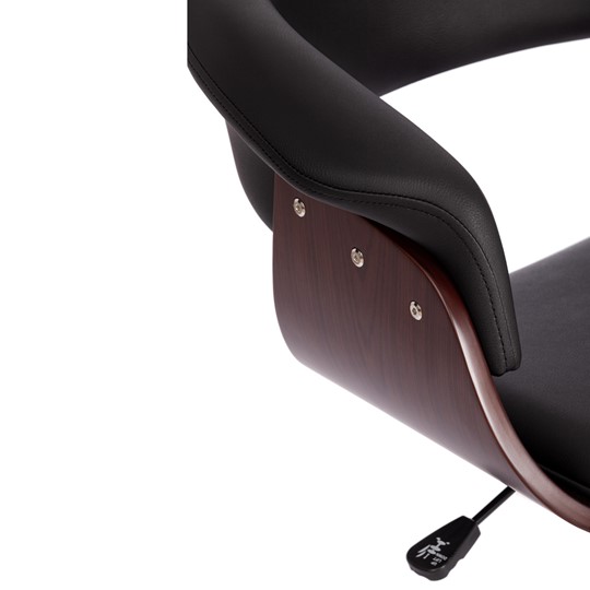Кресло компьютерное VIMTA орех, кож/зам черный, арт.13663 в Вологде - изображение 7
