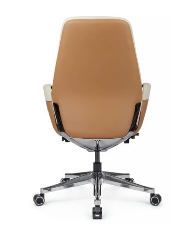 Кресло офисное Napoli-M (YZPN-YR021), Бежевая кожа/Кэмел кожа в Вологде - изображение 3