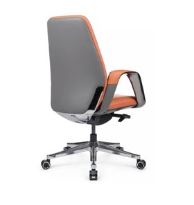 Офисное кресло Napoli-M (YZPN-YR021), Оранжевая кожа/Серая кожа в Вологде - предосмотр 2