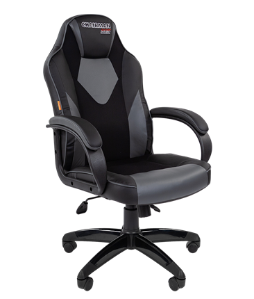 Кресло компьютерное CHAIRMAN GAME 17, цвет черный / серый в Вологде - изображение