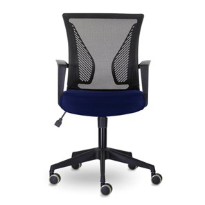 Кресло компьютерное Brabix Wings MG-309 (пластик черный, сетка, черное/синее) 532013 в Вологде - предосмотр