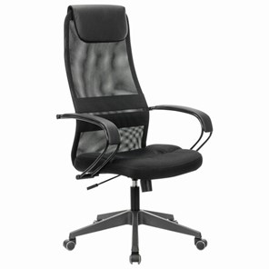 Кресло компьютерное Brabix Premium Stalker EX-608 PL (ткань-сетка/кожзам, черное) 532090 в Вологде - предосмотр