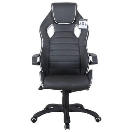 Офисное кресло Brabix Techno Pro GM-003 (экокожа, черное/серое, вставки серые) в Вологде - изображение