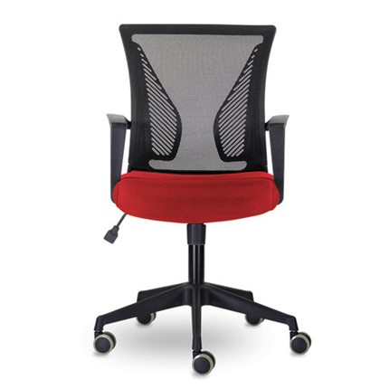 Кресло Brabix Wings MG-309 (пластик черный, сетка, черное/красное) 532014 в Вологде - изображение