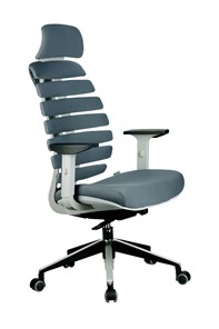 Кресло компьютерное Riva Chair SHARK (Серый/серый) в Вологде