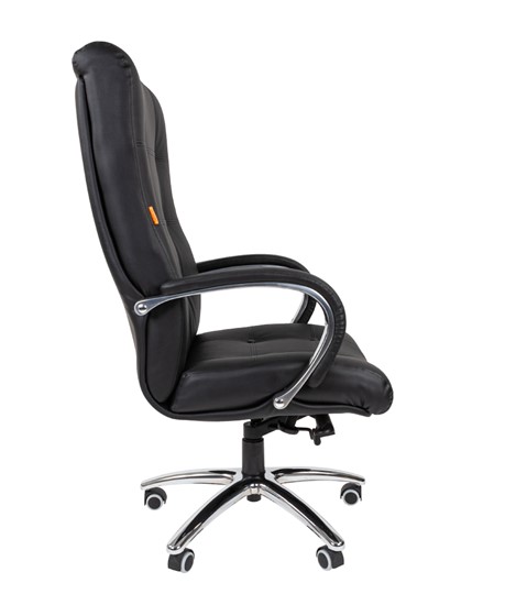 Офисное кресло CHAIRMAN 424 Кожа черная в Вологде - изображение 3