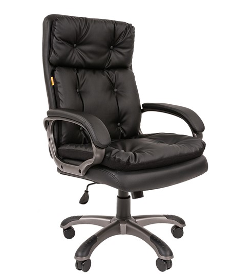 Кресло компьютерное CHAIRMAN 442 Экокожа черная в Вологде - изображение 1