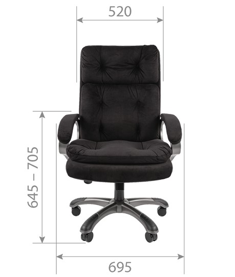 Офисное кресло CHAIRMAN 442 Ткань серая в Вологде - изображение 4