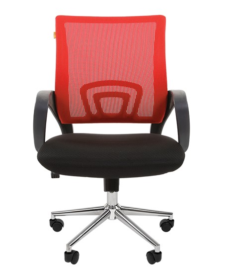 Кресло CHAIRMAN 696 CHROME Сетка TW-69 (красный) в Вологде - изображение 2