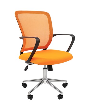 Компьютерное кресло CHAIRMAN 698 CHROME new Сетка TW-66 (оранжевый) в Вологде - изображение