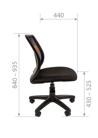 Компьютерное кресло CHAIRMAN 699 Б/Л Сетка TW-01(черный) в Вологде - изображение 5