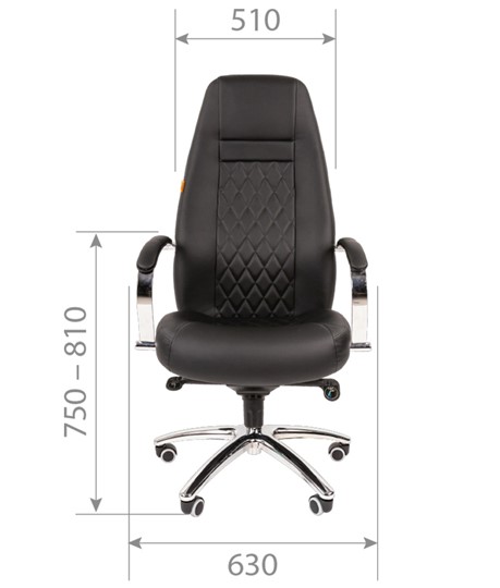 Офисное кресло CHAIRMAN 950 Экокожа черная в Вологде - изображение 3