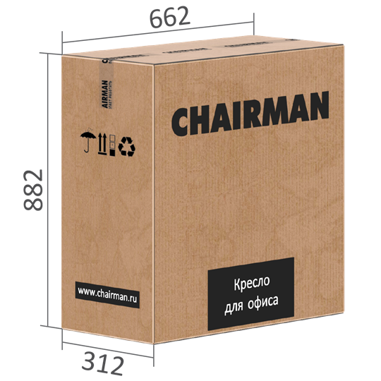 Кресло компьютерное CHAIRMAN 950LT Экокожа коричневая в Вологде - изображение 6