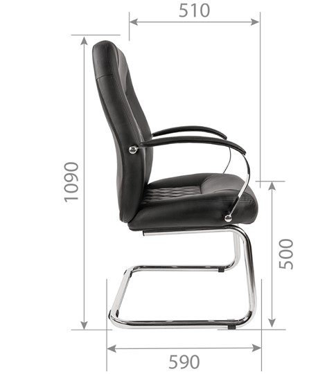 Офисное кресло CHAIRMAN 950V Экокожа черная в Вологде - изображение 5