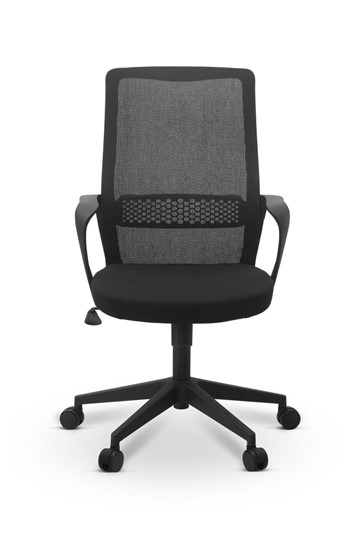 Кресло в офис Space, сетка YM/ткань Luna / черная/черная в Вологде - изображение 1