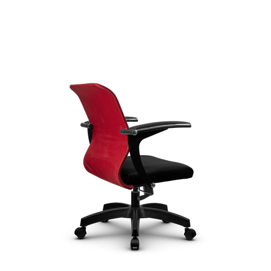 Кресло офисное SU-M-4/подл.160/осн.001, Красный/Черный в Вологде - изображение 2