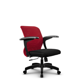Кресло офисное SU-M-4/подл.160/осн.001, Красный/Черный в Вологде - предосмотр
