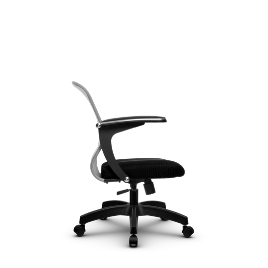 Кресло компьютерное SU-M-4/подл.160/осн.001, Светло-серый/Черный в Вологде - изображение 1