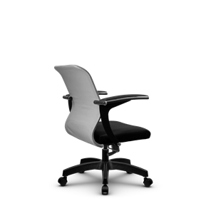 Кресло компьютерное SU-M-4/подл.160/осн.001, Светло-серый/Черный в Вологде - предосмотр 2