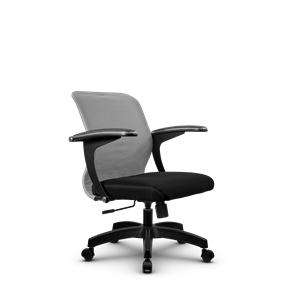 Кресло компьютерное SU-M-4/подл.160/осн.001, Светло-серый/Черный в Вологде - предосмотр
