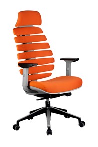 Офисное кресло Riva Chair SHARK (Оранжевый/серый) в Вологде - предосмотр