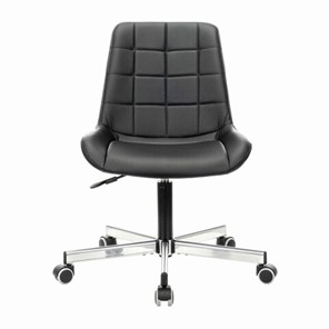 Офисное кресло Brabix Deco MG-316 (без подлокотников, пятилучие серебристое, экокожа, черное) 532080 в Вологде