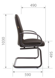 Офисный стул CHAIRMAN 279V JP15-2, ткань, цвет черный в Вологде - предосмотр 4