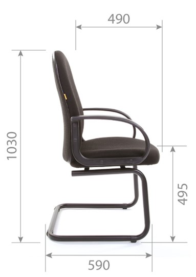 Офисный стул CHAIRMAN 279V JP15-2, ткань, цвет черный в Вологде - изображение 4