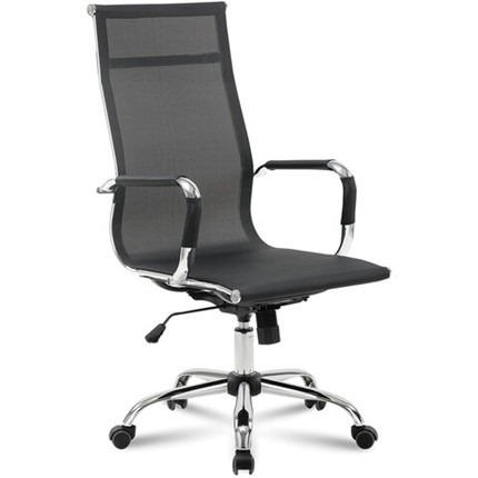 Компьютерное кресло Brabix Line EX-530 (хром, сетка, черное) 531846 в Вологде - изображение