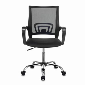 Офисное кресло Brabix Fly MG-396 (с подлокотниками, сетка, хром, черное) 532086 в Вологде - предосмотр