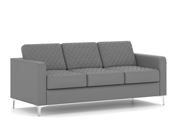Прямой диван Актив трехместный, серый в Вологде - предосмотр 1