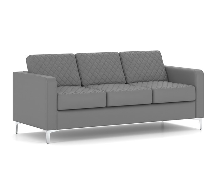 Прямой диван Актив трехместный, серый в Вологде - изображение 1