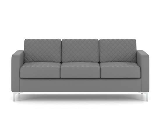 Прямой диван Актив трехместный, серый в Вологде - изображение