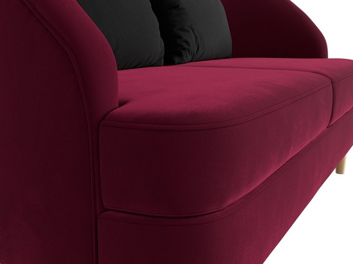 Офисный диван Атико, Бордовый\Черный (Микровельвет) в Вологде - изображение 3