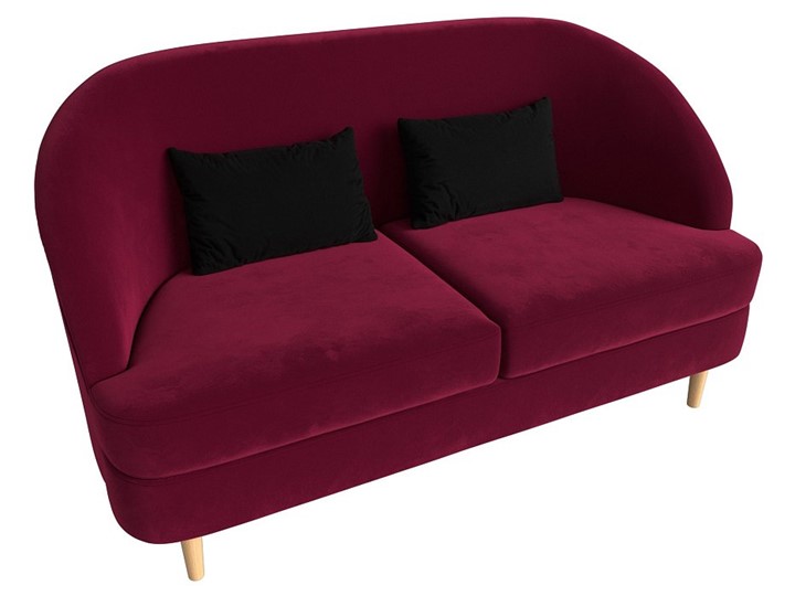 Офисный диван Атико, Бордовый\Черный (Микровельвет) в Вологде - изображение 4
