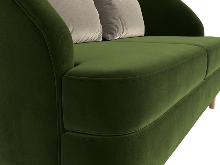 Офисный диван Атико, Зеленый\Бежевый (Микровельвет) в Вологде - изображение 3