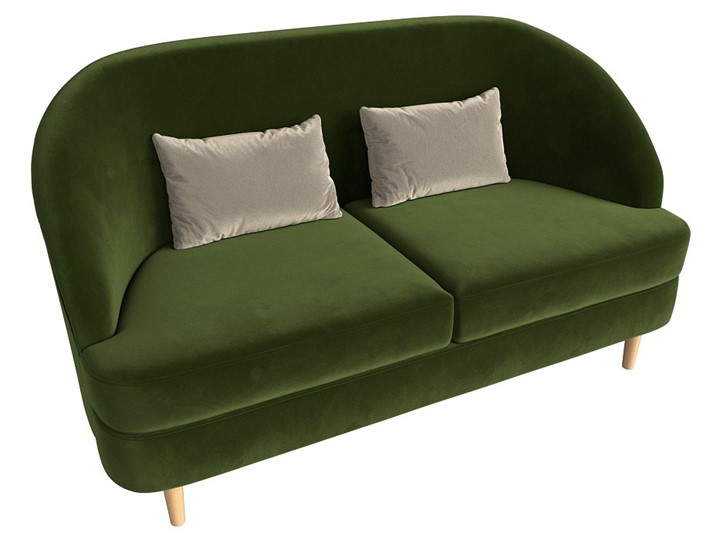 Офисный диван Атико, Зеленый\Бежевый (Микровельвет) в Вологде - изображение 4