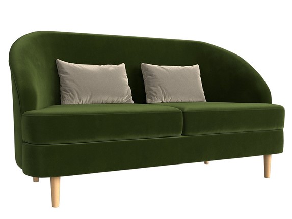 Офисный диван Атико, Зеленый\Бежевый (Микровельвет) в Вологде - изображение
