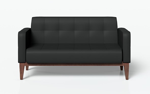 Офисный диван 2-местный Норд, черный 137 в Вологде - изображение