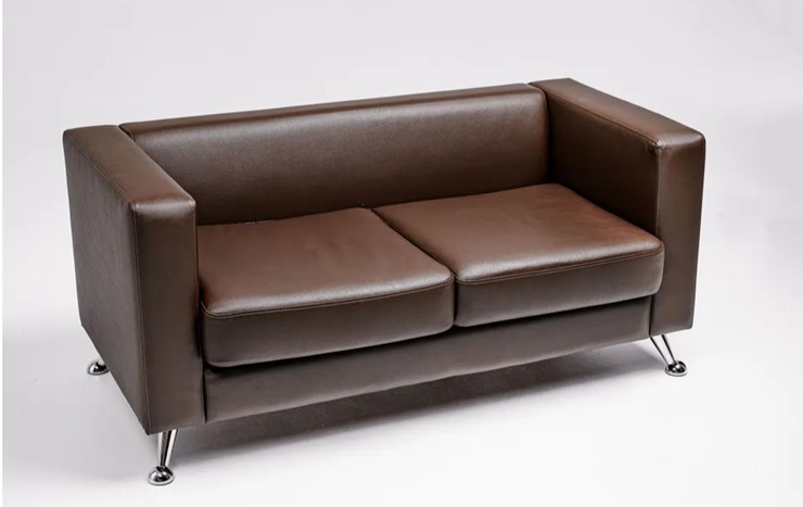 Комплект мебели Альбиони коричневый кожзам  диван 2Д + кресло в Вологде - изображение 2